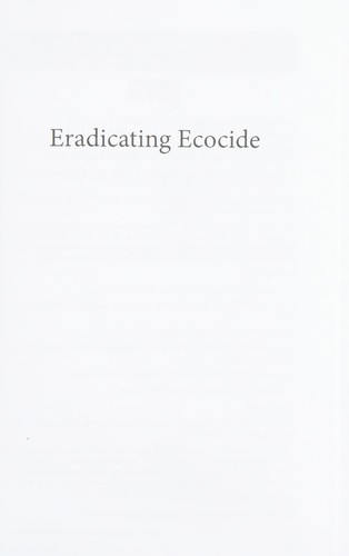 Cover of Eradicating Ecocide by Polly Higgins